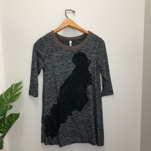 Free People Black Lace Tunic